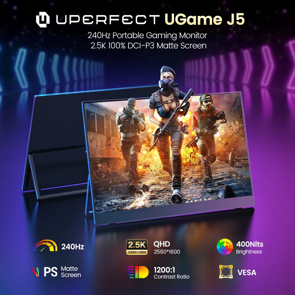 Moniteur portable QLED 16" 240 Hz UPERFECT pour PC et ordinateur