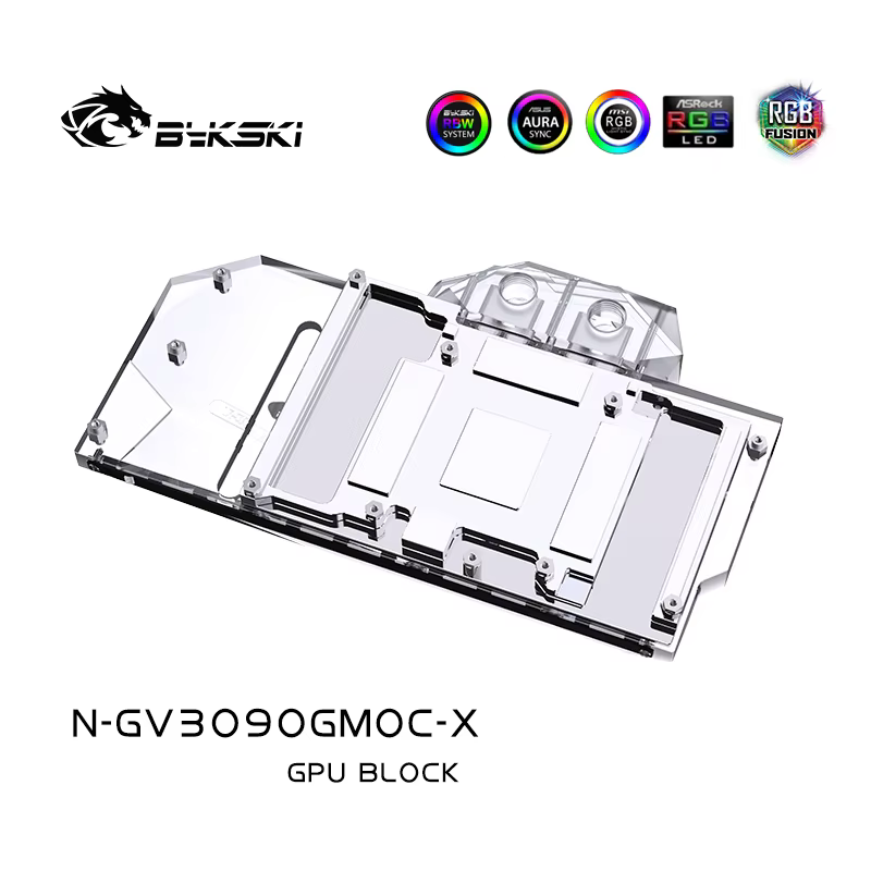 Bykski bloc d'eau utilisé pour GIGABYTE RTX 3080 GAMING OC 3X 10G/3090/3080ti carte GPU/bloc de radiateur en cuivre N-GV3090GMOC-X