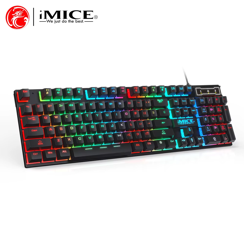 Ensemble clavier et souris ergonomiques filaires rétroéclairés RGB