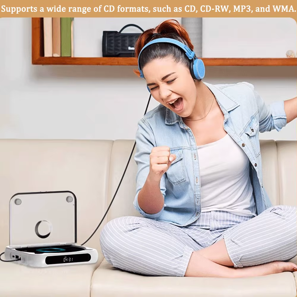 Lecteur de CD de musique Portable avec 5 Modes de lecture, Mini baladeur CD pour étudiants hommes femmes, écran tactile, écouteurs Bluetooth, livraison directe