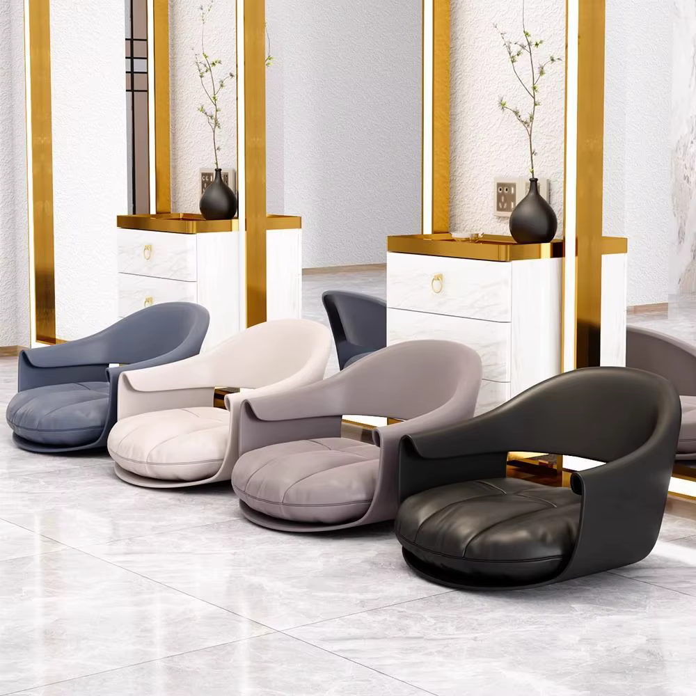 Chaise de coiffure moderne en cuir et acier de haute qualité, avec plusieurs Options de couleurs, meubles de Salon