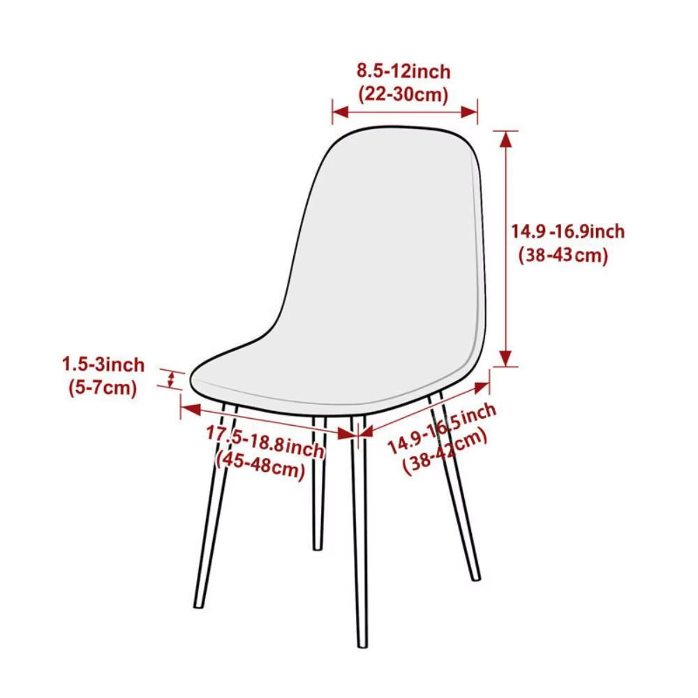 Housse de chaise de bar en tissu extensible, moderne et minimaliste, texture douce, antidérapante, amovible et lavable