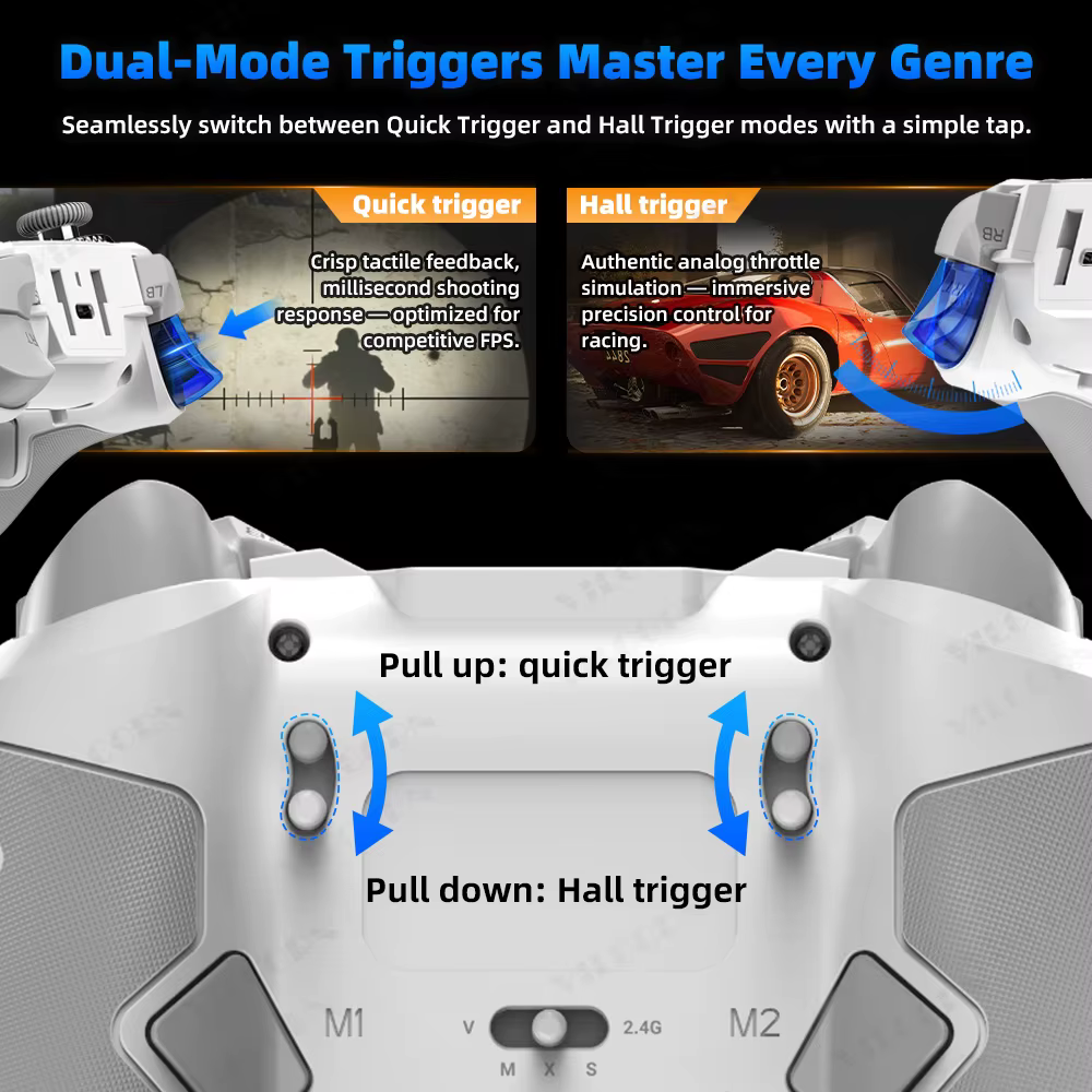 Manette de jeu sans fil pour PC/Console Switch OLED/Lite avec écran interactif