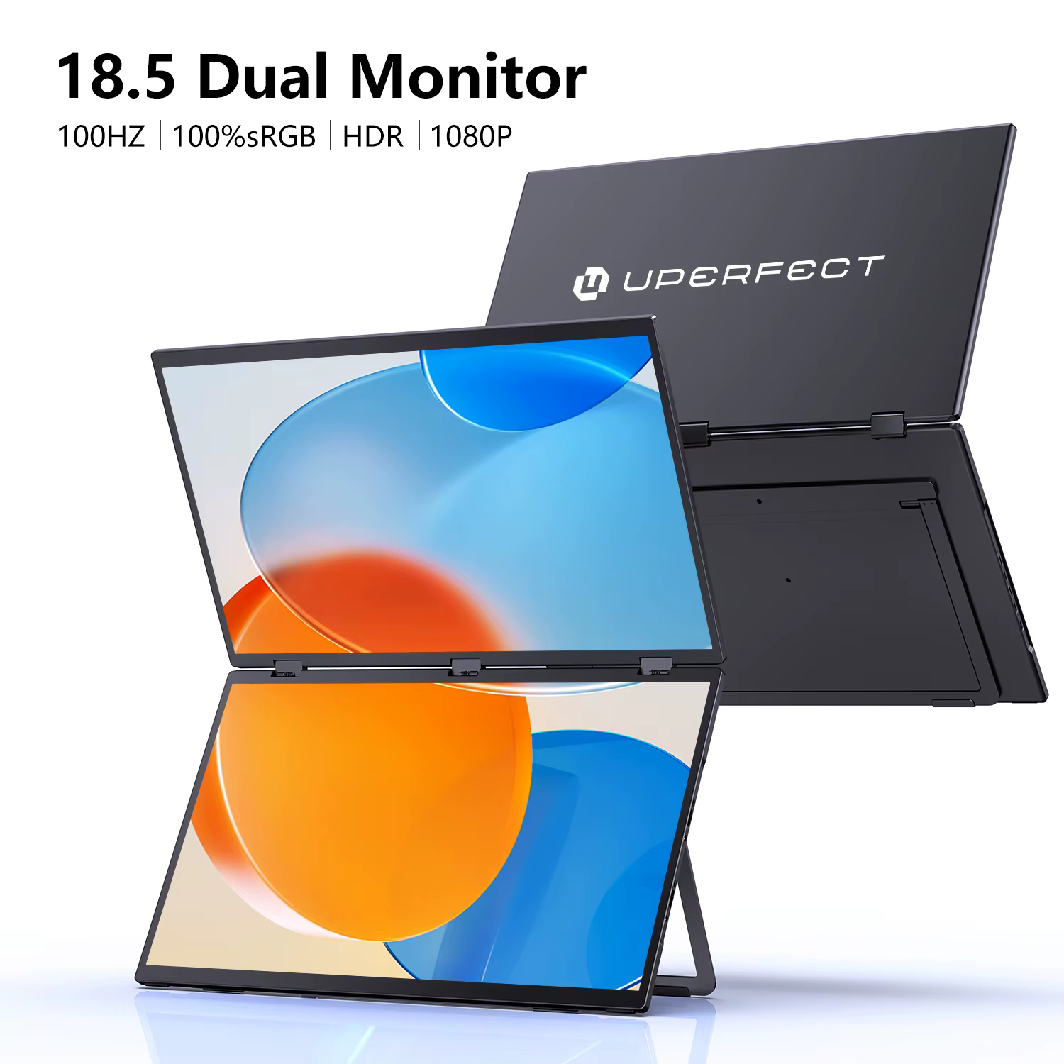 UPERFECT Moniteur portable pliable triple écran 15
