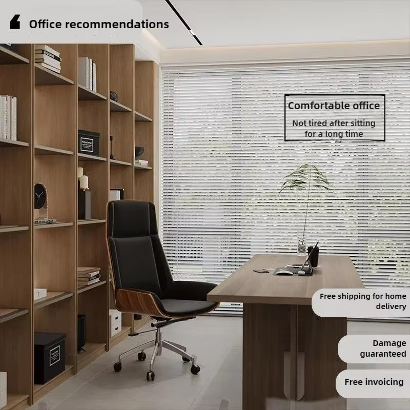 Chaise de bureau en cuir avec rotation, chaise d'ordinateur