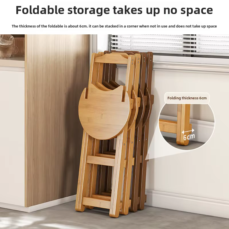 Petite chaise de salle à manger en bambou, tabouret d'art pliable, chaise de Bar multifonctionnelle, Simple et Stable, tabouret haut