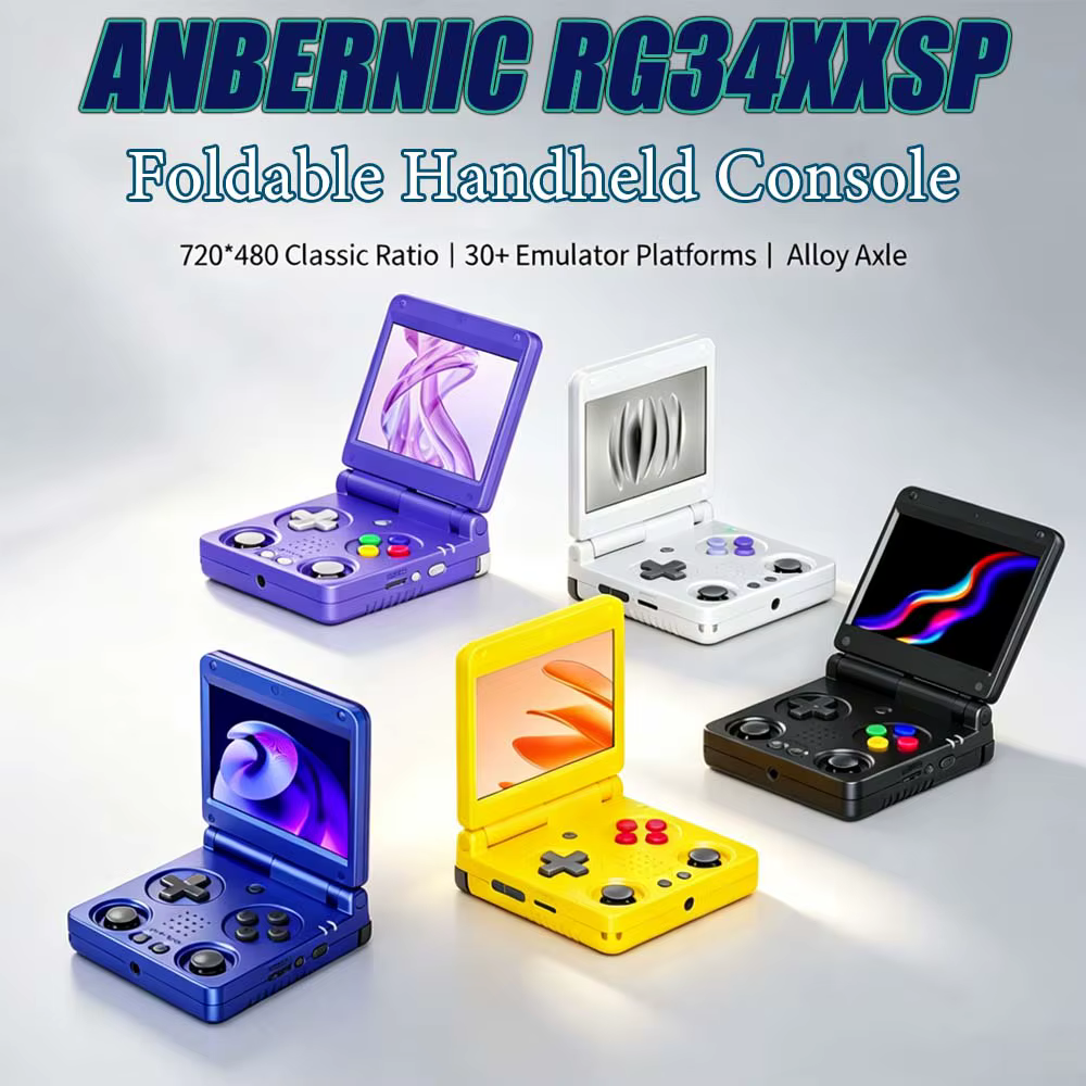 Console de jeu portable pliable ANBERNIC RG34XXSP