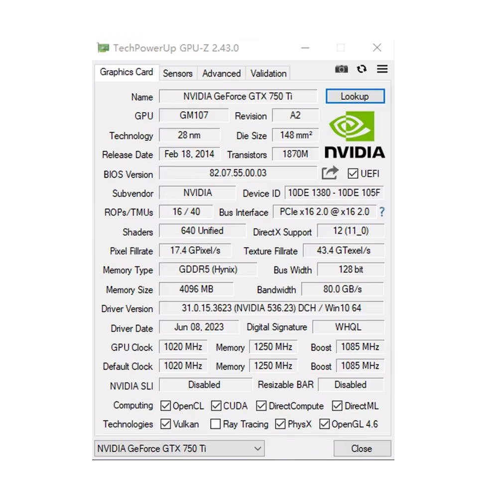 SOYO GTX 750Ti 4GB carte graphique GDDR5 128Bit PCI-E 3.0 Geforce GPU Gtx 750