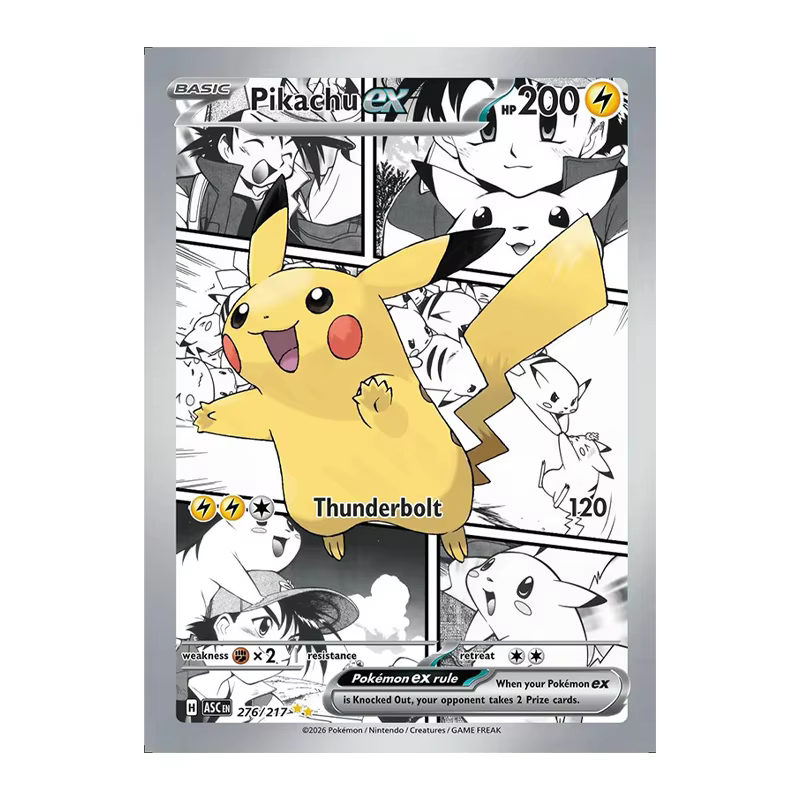 Cartes Pokémon DIY : Série Manga Anglaise – Pikachu Ex, Charizard, Meloetta, Reshiram, Zekrom, Mega Scrafty, Garchomp – Cartes Anime