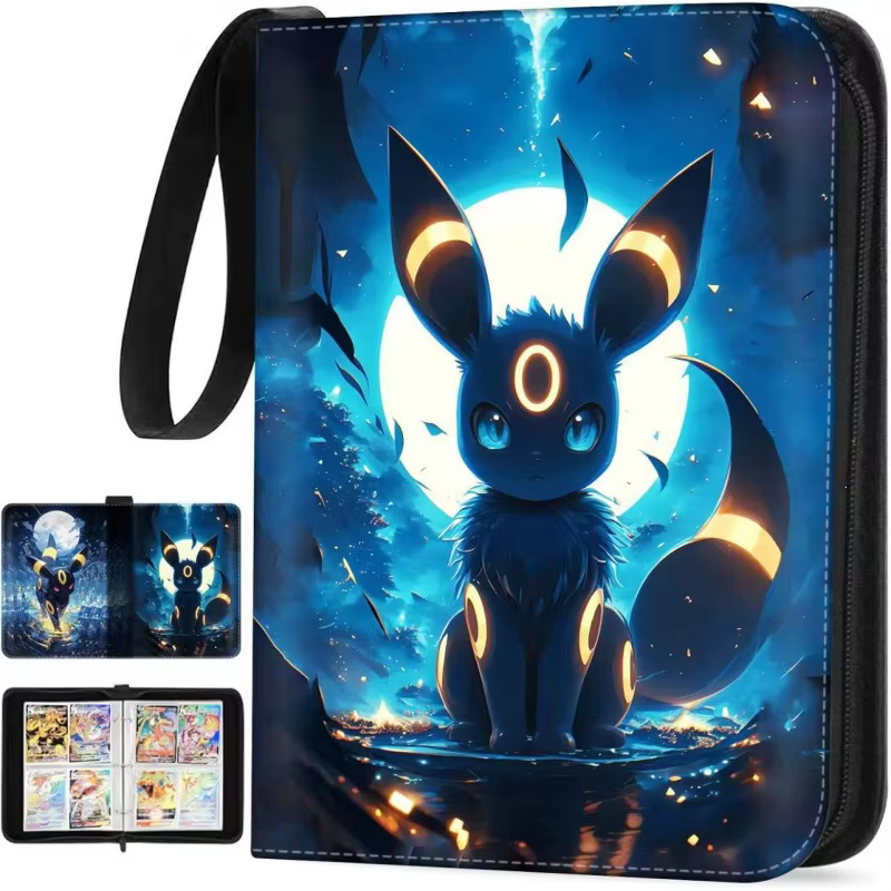 Album de cartes Bandai Pokémon Pikachu 4 9 Grid, classeur pour 400, 450, 900 pochettes, livre de rangement pour cartes à collectionner, cadeau pour les fans