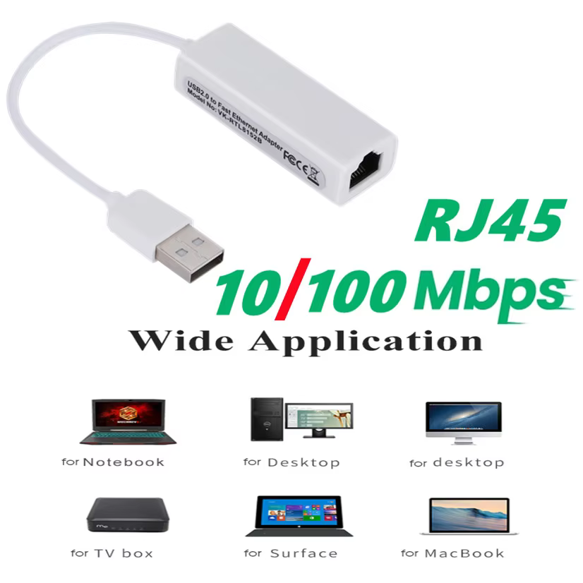 Carte réseau Portable USB 2.0 vers RJ45
