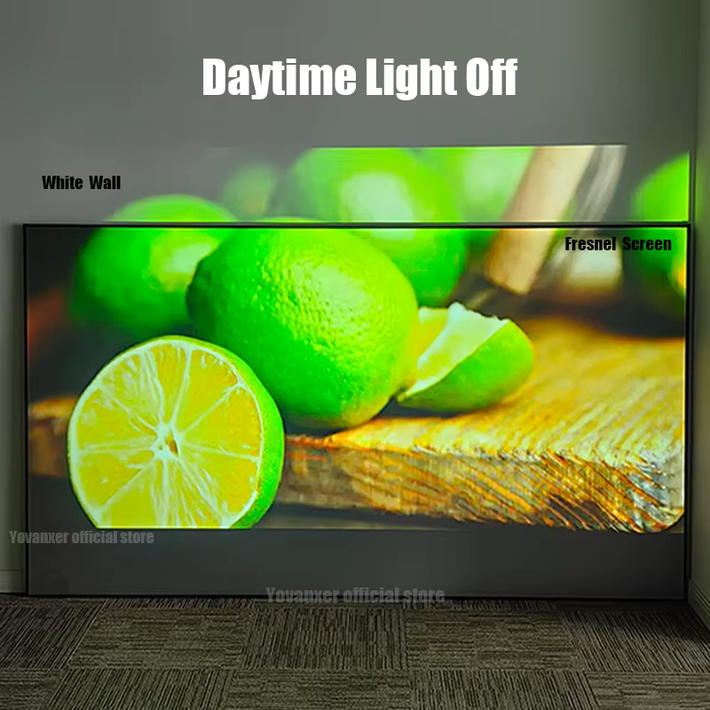 ALR Fresnel 5.0 Pro Écran de projection à cadre fixe Anti-lumière 3D 4K 8K Home cinéma compatible avec les projecteurs à mise au point normale
