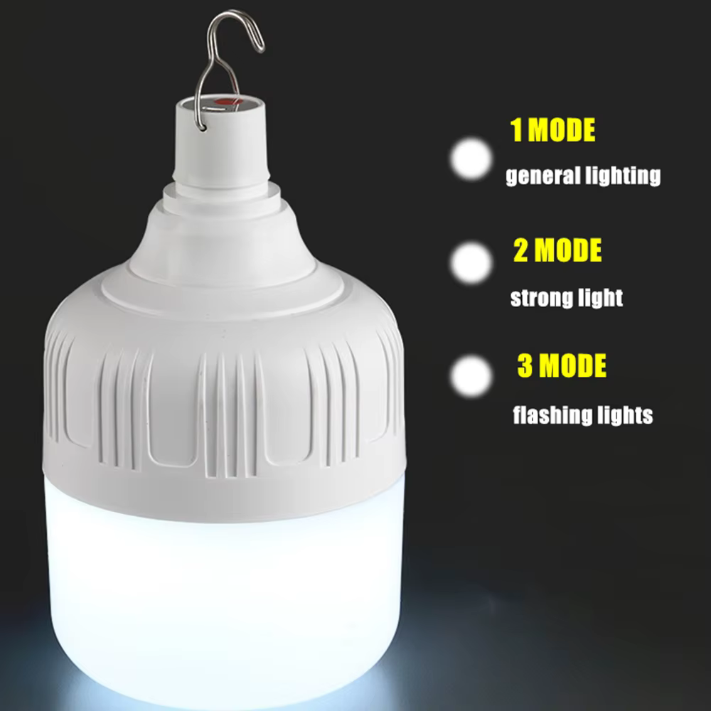 Lampes de camping portables pour barbecue en plein air, lampe rechargeable par USB, ampoule LED d'urgence, crochet, lanterne de tente haute puissance, ampoule de nuit