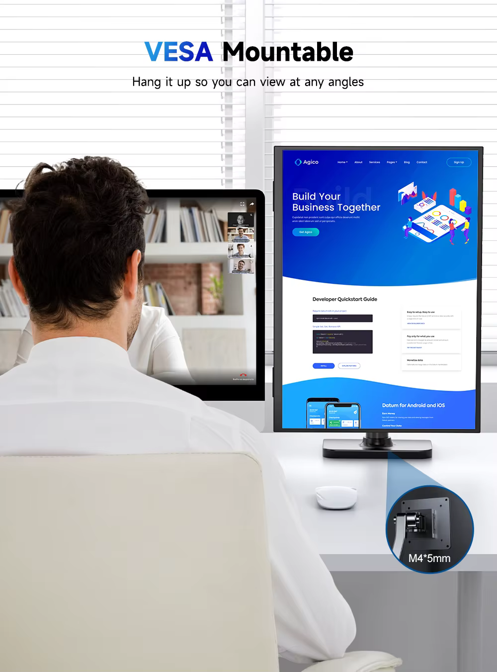 Uperfect 24 pouces 120Hz portable moniteur d'ordinateur de jeu