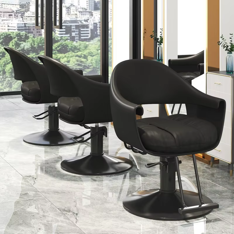 Chaise de coiffure moderne en cuir et acier de haute qualité, avec plusieurs Options de couleurs, meubles de Salon