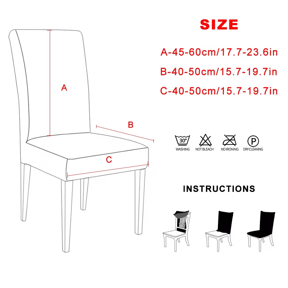 Juste de chaise en tissu pour salle à manger et cuisine, housses de chaise de salon, housses de chaise commandées