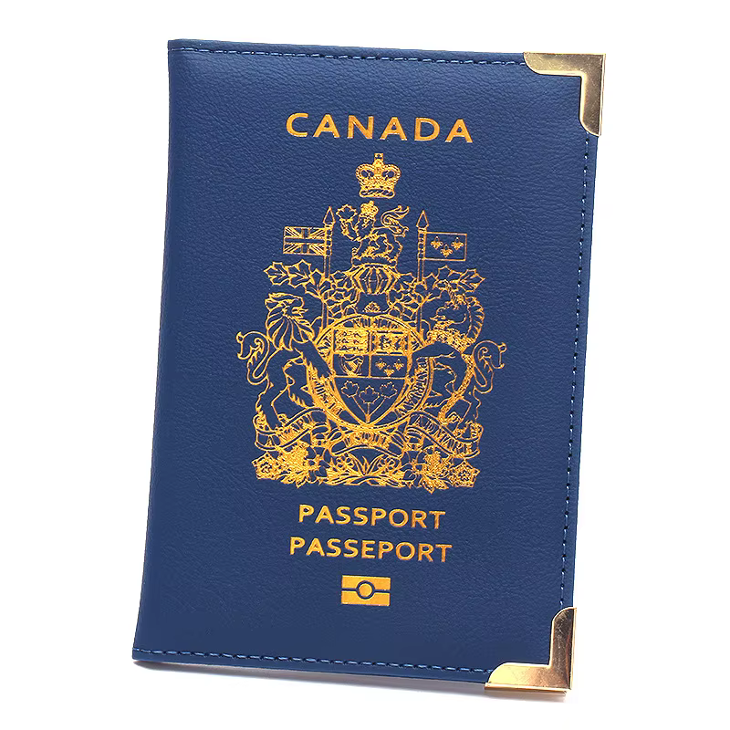 Nouveau Canada porte-passeport en cuir mince passeport couvre carte d'identité porte-carte de crédit porte-billet aérien accessoires de voyage
