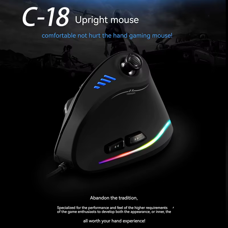Souris verticale ZELOTES C-18