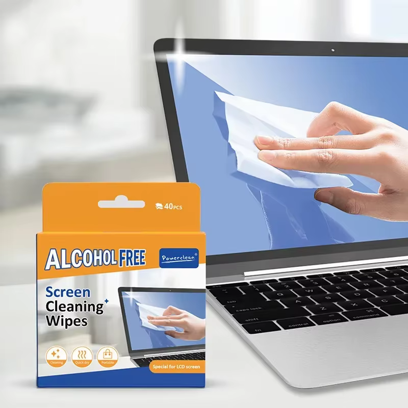 Paquet de 40 lingettes nettoyantes pour PC – Chiffons de nettoyage pour écrans secs et humides pour voitures