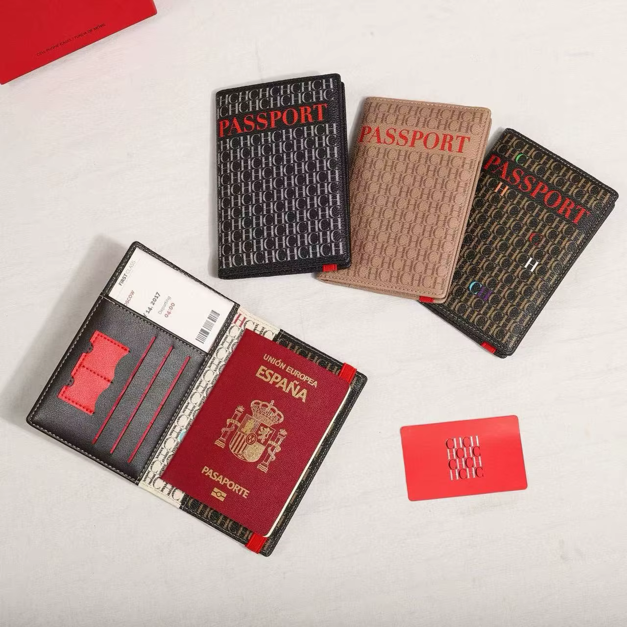 Étui de protection pour passeport, portefeuille de voyage, pochette pour documents et cartes, organisateur pour billet d'avion, carte d'embarquement, carte d'identité, porte-clés d'hôtel