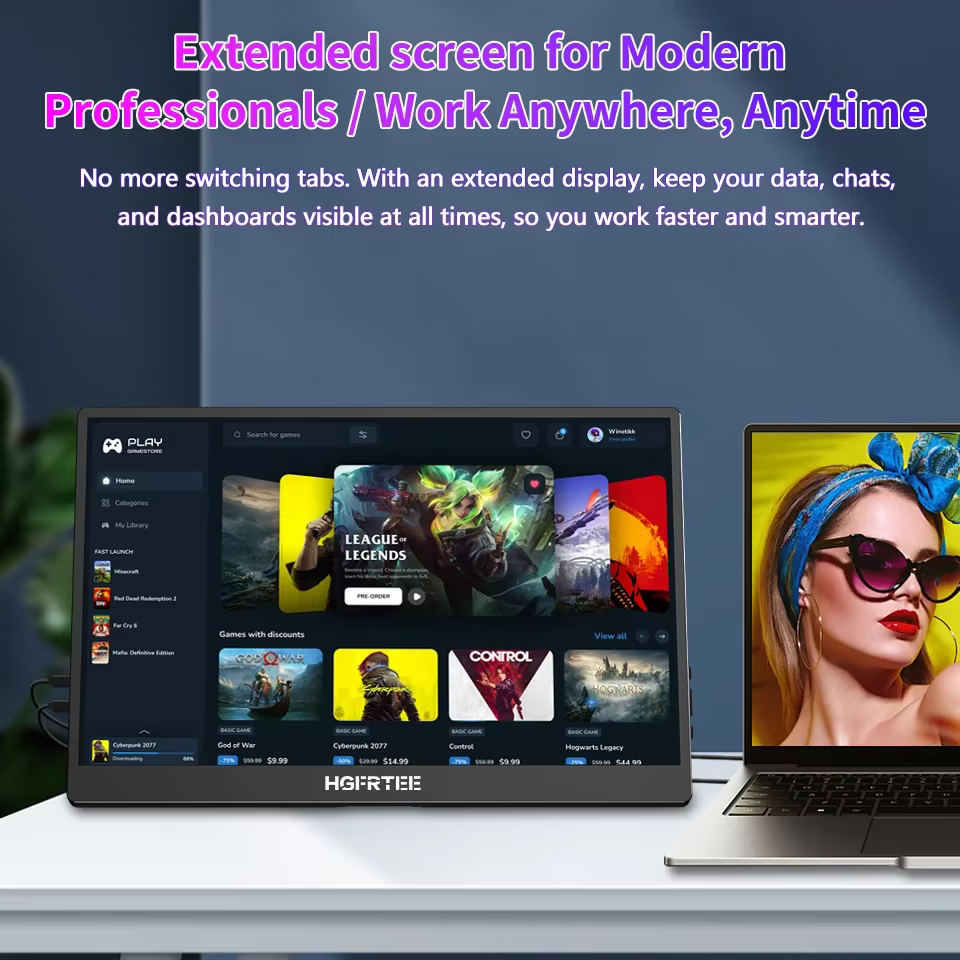 Moniteur de jeu HGFRTEE 15