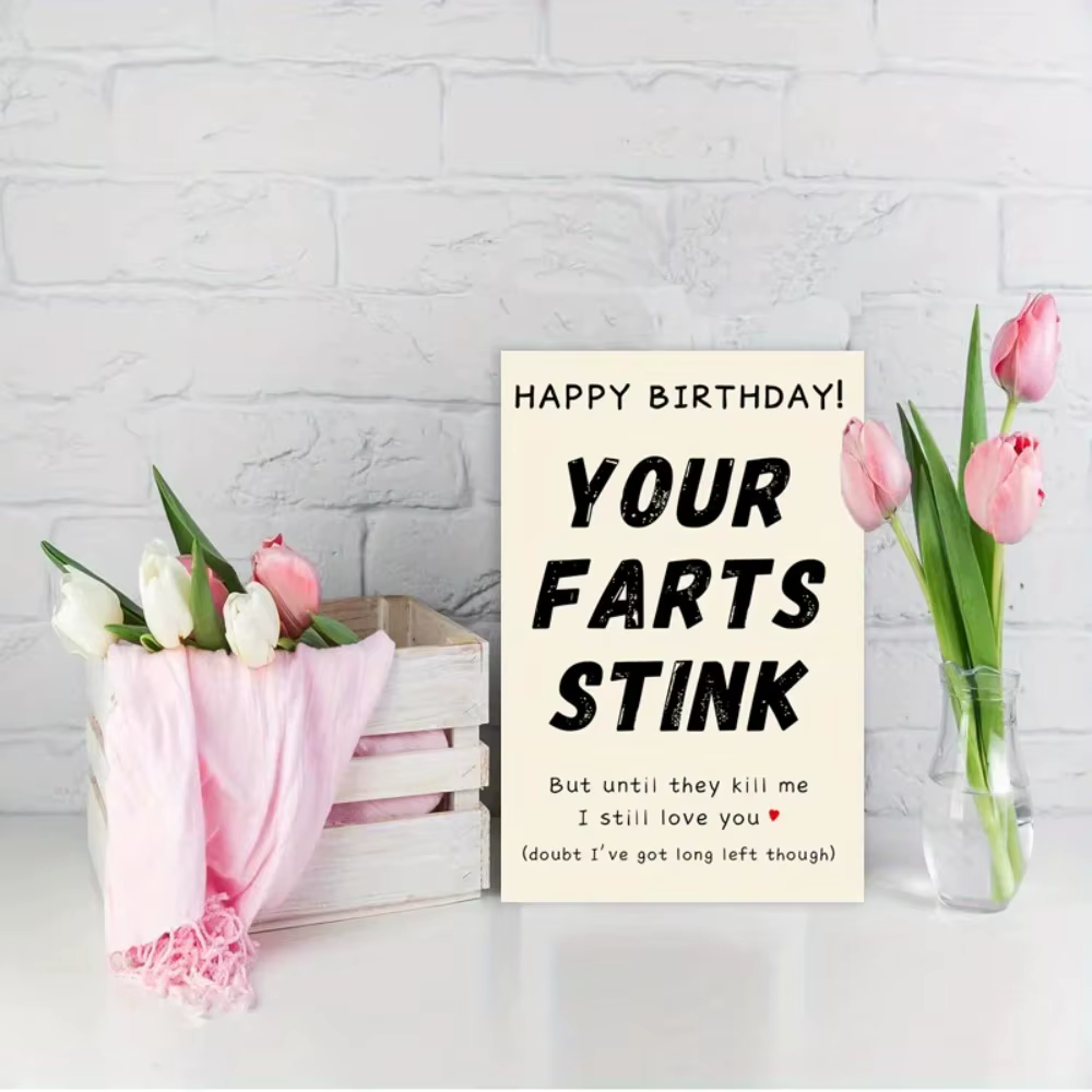 Carte d'anniversaire avec texte amusant, un cadeau unique adapté à la famille, aux amis, aux collègues et aux meilleurs amis.