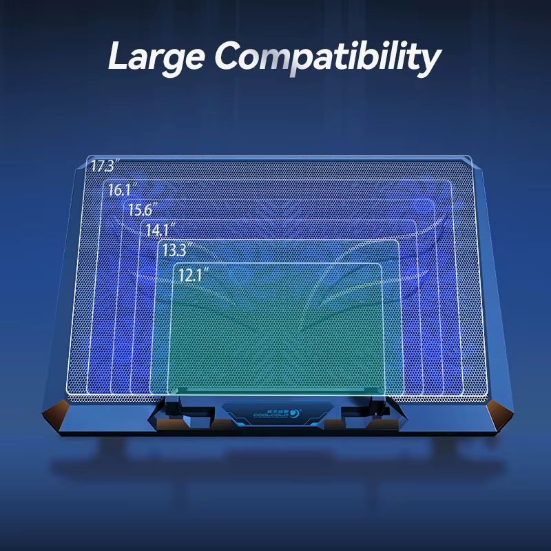 COOLCOLD Tapis de refroidissement pour ordinateur portable avec 12 ventilateurs silencieux