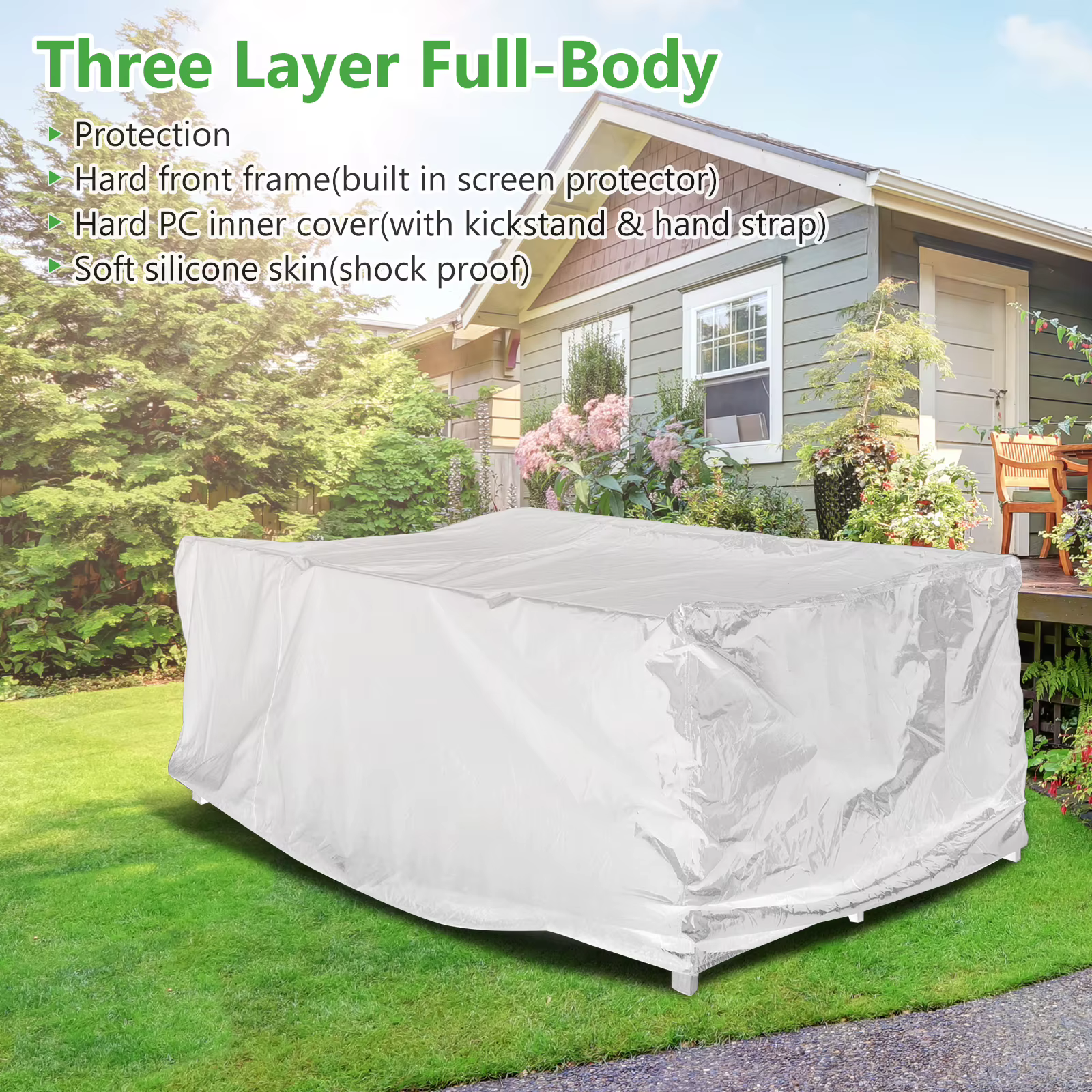 Housse de protection pour meubles de jardin – imperméable, résistante, anti-UV et anti-poussière, convient aux chaises, canapés et tables de patio