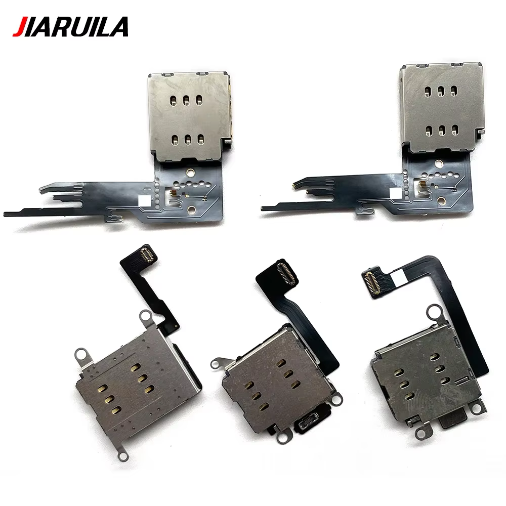 Plateau de carte SIM double, adaptateur de fente de prise, connecteur de lecteur, câble flexible, double carte SIM pour iPhone 11 12 13 14 15 Pro Max Plus Mini