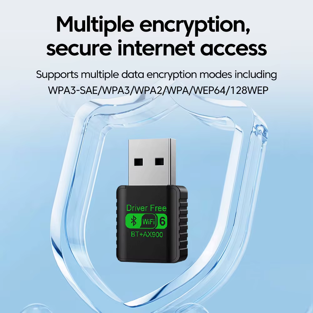 6 AX900 Bluetooth 5.4 WiFi USB adaptateur carte réseau sans fil 2.4G et 5GHz antenne