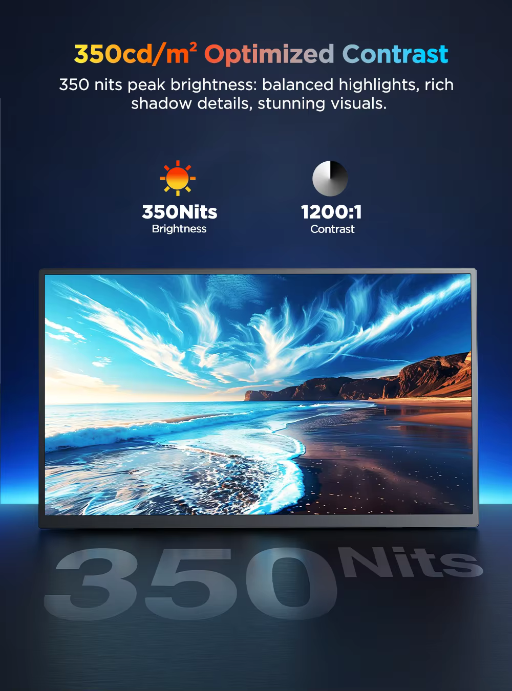 UPERFECT Moniteur portable tactile de 15