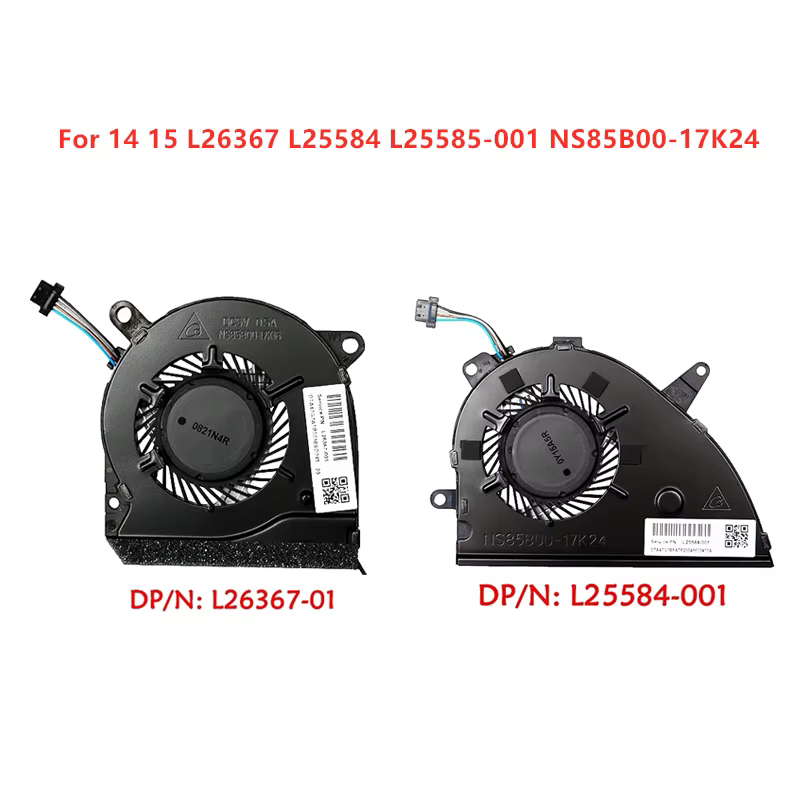 Nouveaux ventilateurs de refroidissement CPU GPU pour ordinateur portable d'origine pour HP 14 15 L26367 L25584 NS85B00-17K24 L25585-001