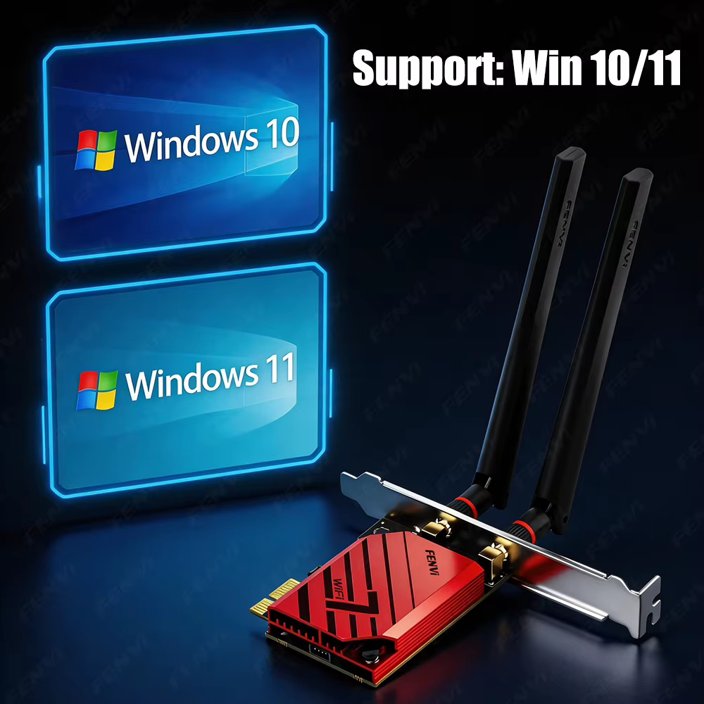 Adaptateur WiFi 7 MT7925 BE6500 PCIE BT5.4 Tri Band 2.4G/5Ghz/6Ghz 802.11BE 6500Mbps