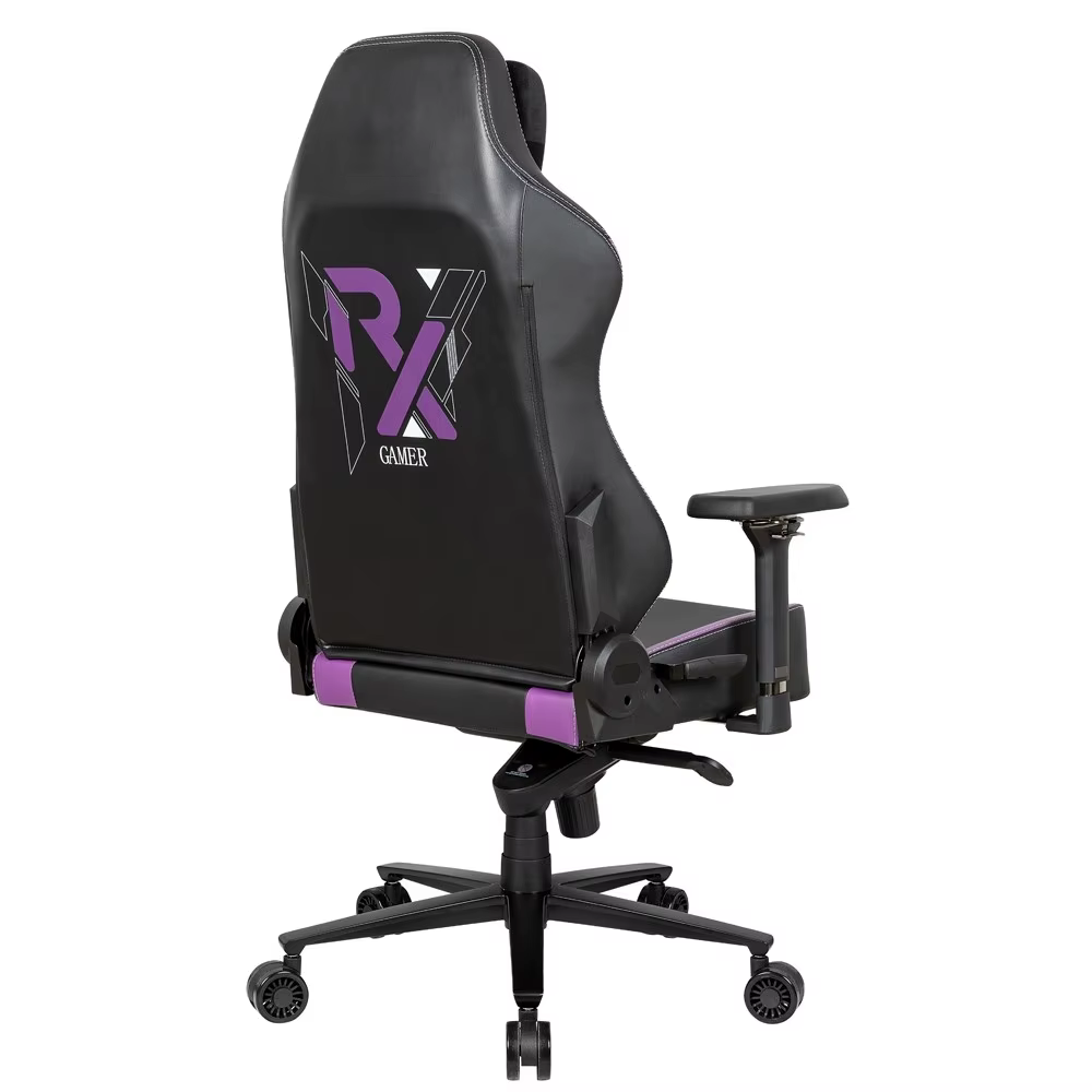Chaise de bureau ergonomique en cuir PU à dossier haut