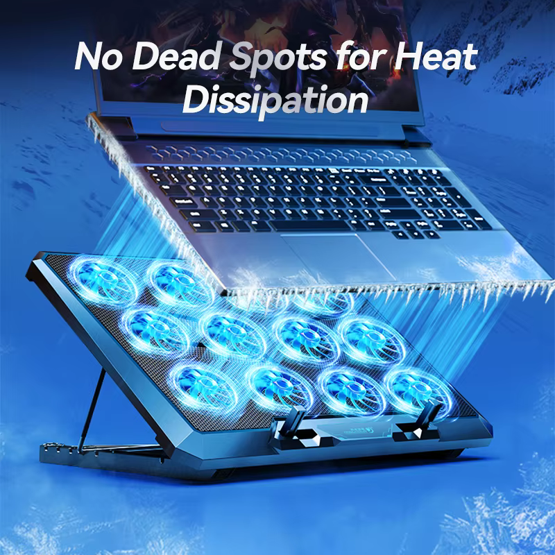 COOLCOLD Tapis de refroidissement pour ordinateur portable avec 12 ventilateurs silencieux