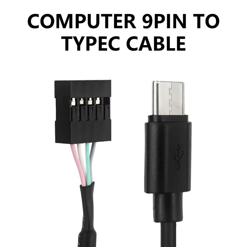 Câble convertisseurs cartes mères PC 9 broches vers USB C pour livraison d écran secondaire