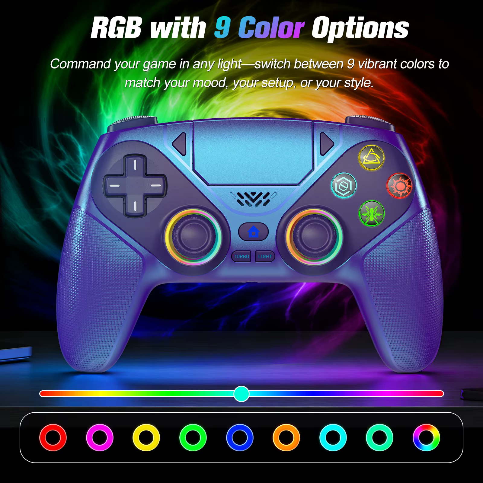 Manette sans fil pour Playstation 5/PS5/PS5 Pro/Slim/PC