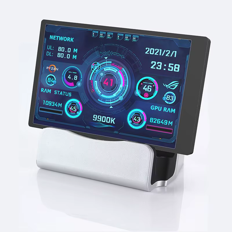 3.5/5 pouces IPS type-c écran secondaire Mini ordinateur USB affichage CPU GPU RAM HDD moniteur avec support boîtier en métal pas d'utilisation AIDA64