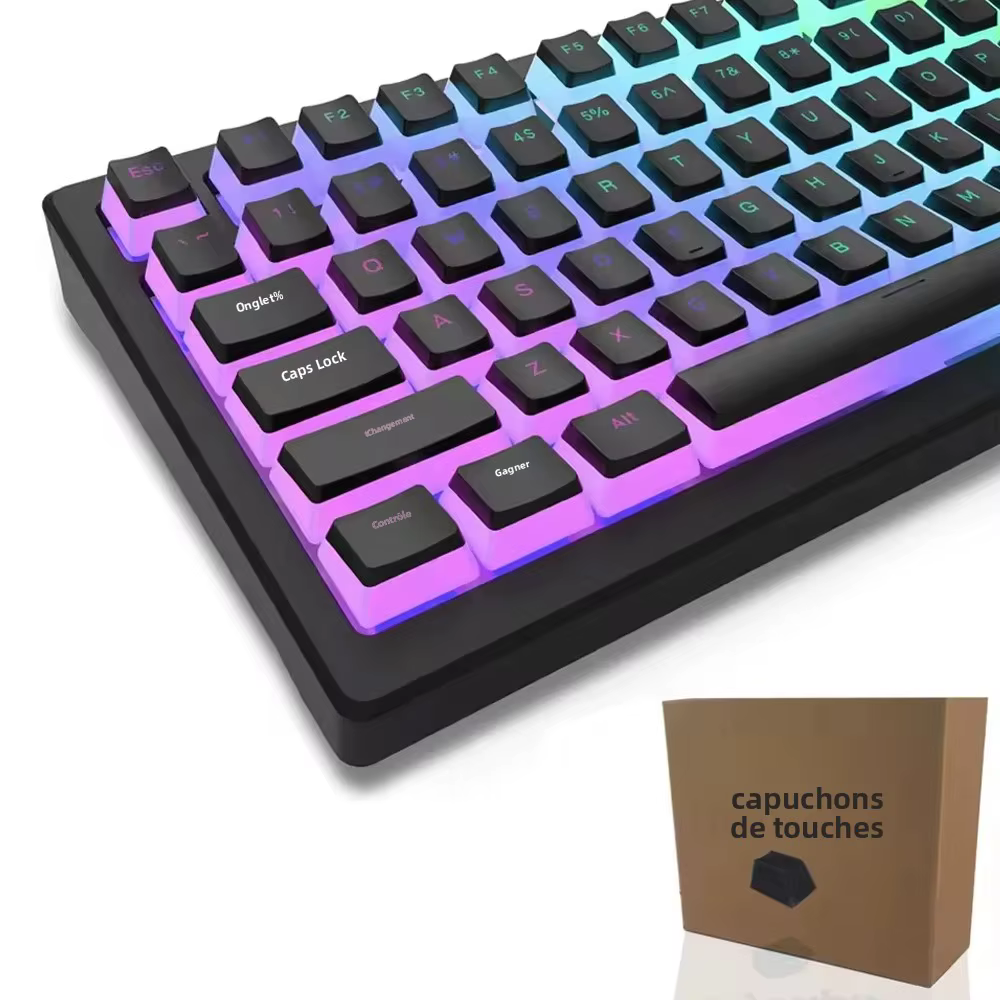 Capuchons de touches pour Corsair Razer SteelSeries Akko Keychron clavier mécanique de jeu Double injection PBT rétro-éclairé Keycap profil OEM Keyset