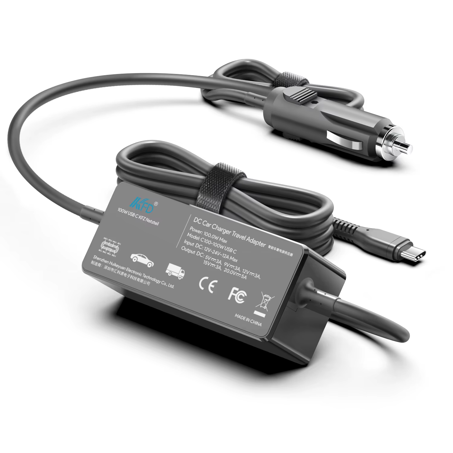Chargeur universel USB-C pour ordinateur portable et voiture