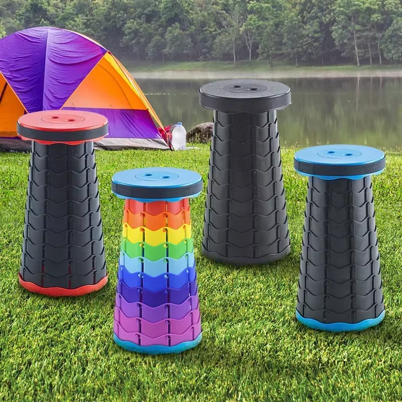 Tabouret télescopique pliable, tabouret rétractable portable pour adultes, sièges pliants améliorés avec capacité de charge pour adultes