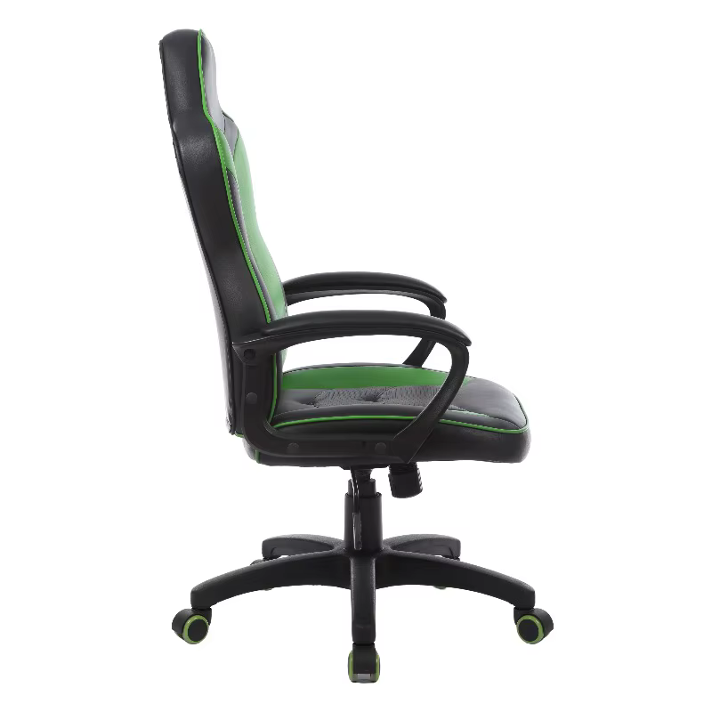 Chaise de bureau pivotante verte pour longues heures de travail