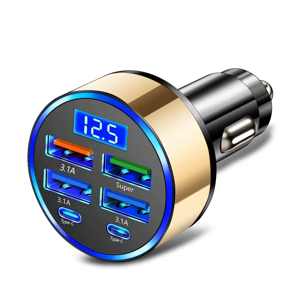 Adaptateur de voiture à charge rapide 6 en 1