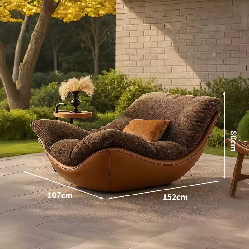 Fauteuils de salon italiens Egg, pliables, esthétiques, pour le loisir, avec dossier unique, Sillas, mobilier pour la maison