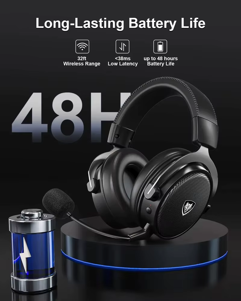Casques de jeu sans fil NUBWO G07 pour PC