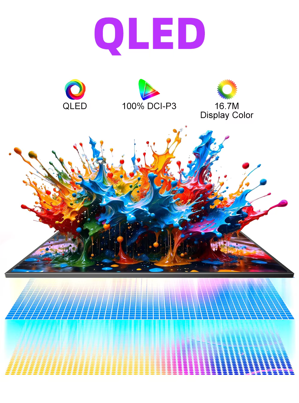 Écran tactile portable UPERFECT 22 pouces 2K avec deux haut-parleurs HDMI Type C Grand