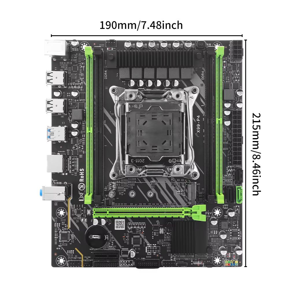 Kit de carte mère SOYO blanc X99 avec processeur E5-2680 V4 et DDR 2133MHZ 8GB * 2 = 8GB RAM LGA2011-3 C612 Chipset double canal DDR4 M.2