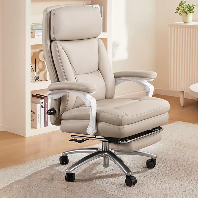 Fauteuil de bureau inclinable ergonomique à roulettes