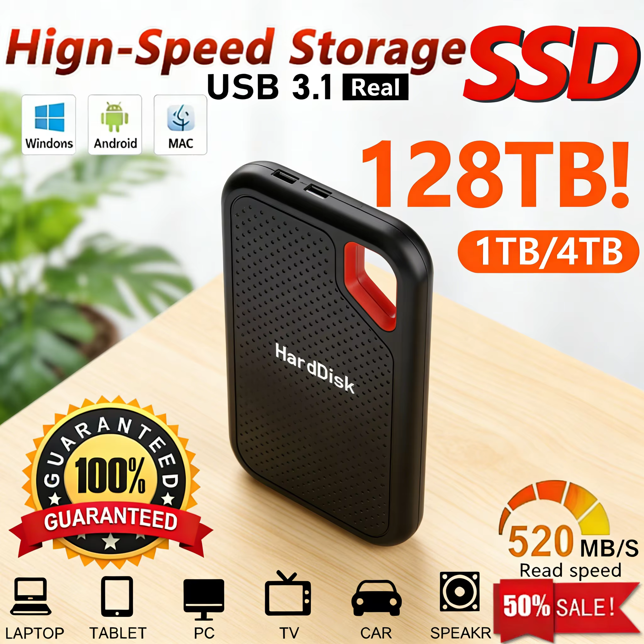 Disque SSD externe 2 To