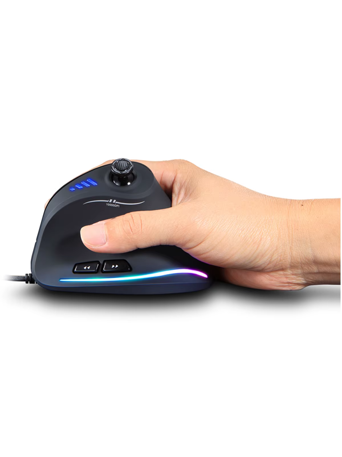 ZELOTES C-18 souris de jeu verticale 10000 DPI Programmable 11 boutons USB filaire rvb